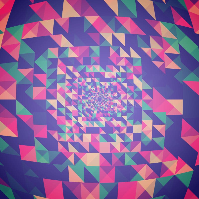 Abstract Background of Geometric Shapes. Smooth Zoom Stock Vector