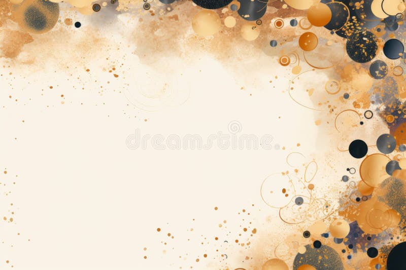 Abstract background with gold black and white polka dots royalty free illustration