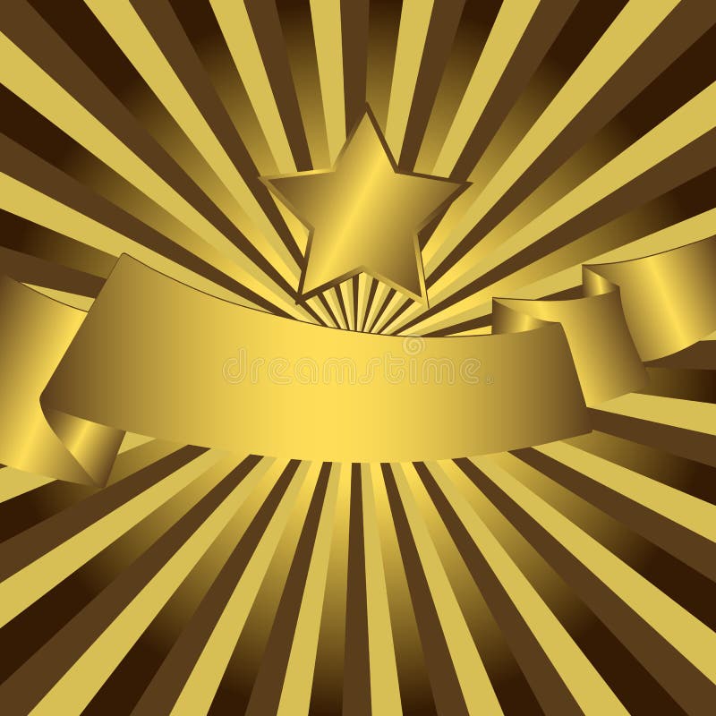 Abstract Background with Gold Star Stock Vector Illustration of burn