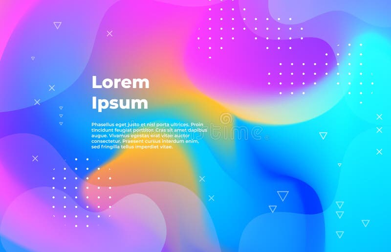 Abstract background. Gradient geometric shapes with futuristic minimal design, dynamic banner layout. Vector colorful