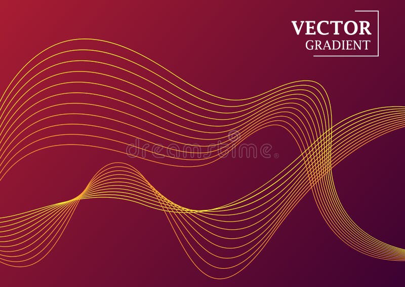 Abstract background with gradient texture, geometric pattern with lines. Violet and red gradient with ornate in the form of waves royalty free illustration
