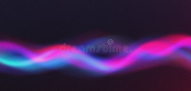 Colorful wavy shapes flowing on a dark background with abstract grainy texture royalty free stock images