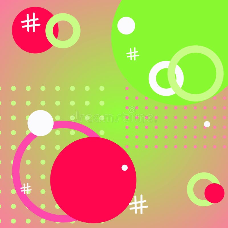 Abstract Background in Green and Pink Color Stock Vector Illustration