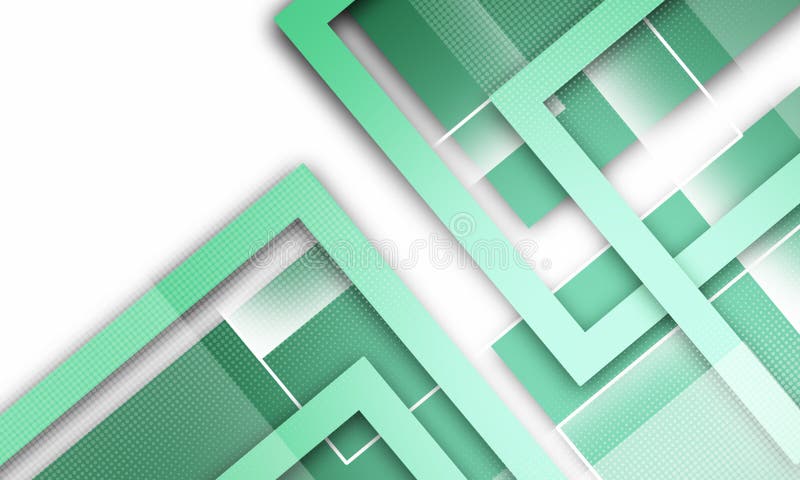 Abstract background with green squares stock illustration