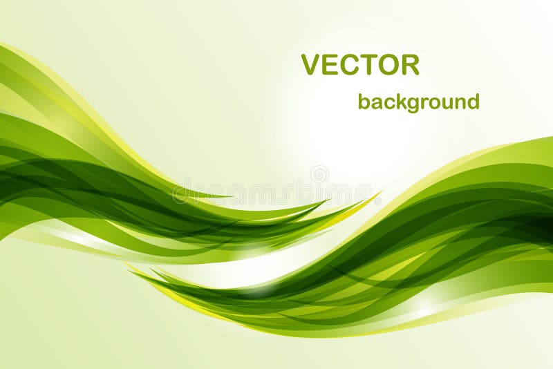 Abstract Green Wave Background Stock Vector - Illustration of modern
