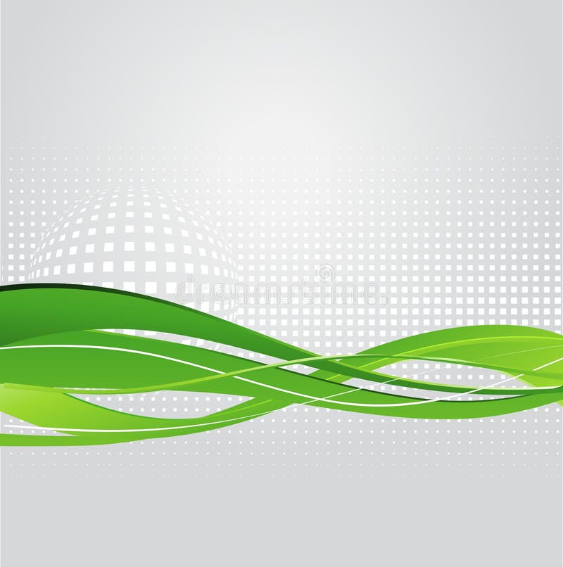 Abstract Green Wave Background Stock Vector Illustration of border