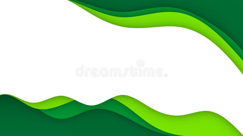 Abstract Background with Green and White Color Paper Cut Shapes Stock  Illustration - Illustration of banner, concept: 195656507