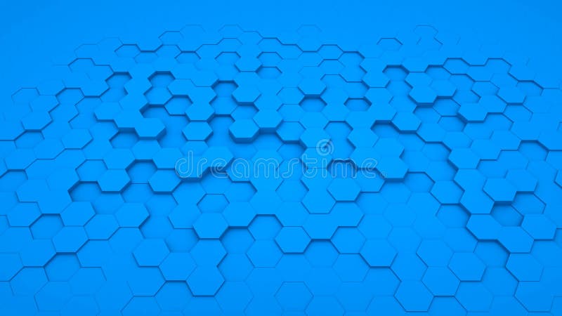 Abstract background hexagon blue in perspective royalty free stock image