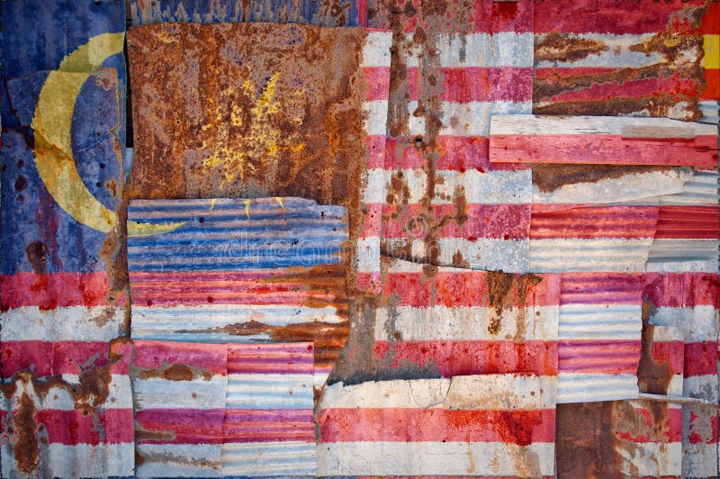 Corrugated Iron Malaysia Flag Stock Photo Image of galvanized
