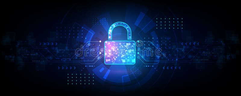 Abstract background image, technology concept, locking, encryption, network data stock illustration
