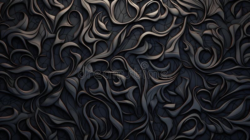 Abstract Background of intricate Patterns in anthracite Colors. Antique Wallpaper royalty free illustration