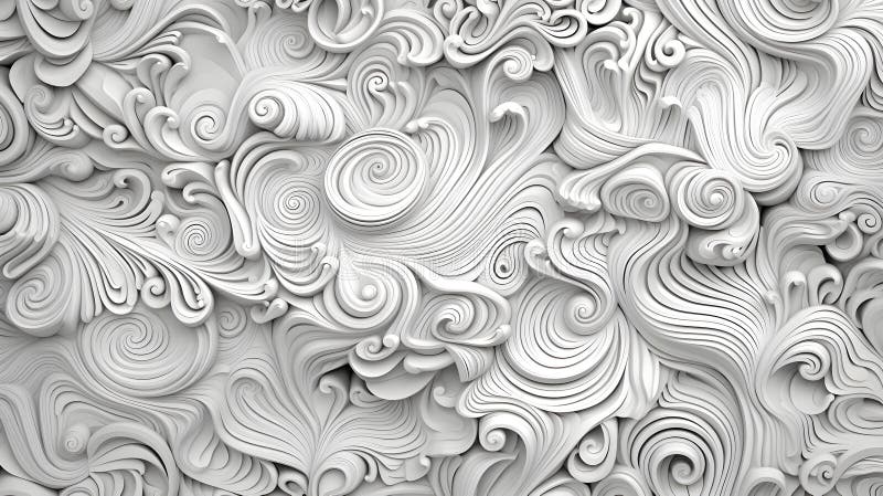 Abstract Background of intricate Patterns in white Colors. Antique Wallpaper royalty free illustration