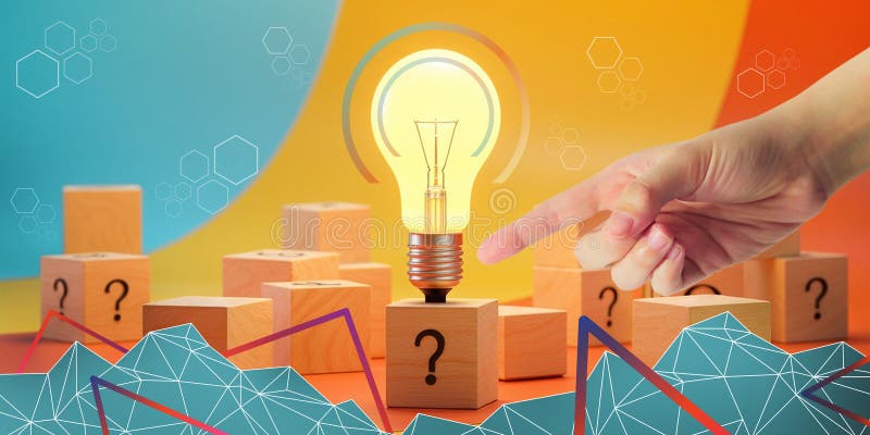 Abstract background. Leadership and Business Ideas with Finding Answers and Solutions through Analytical Thinking with Creativity royalty free stock photography