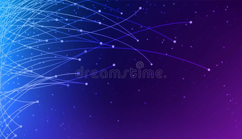 Abstract Background with Lines and Dots Stock Vector - Illustration of