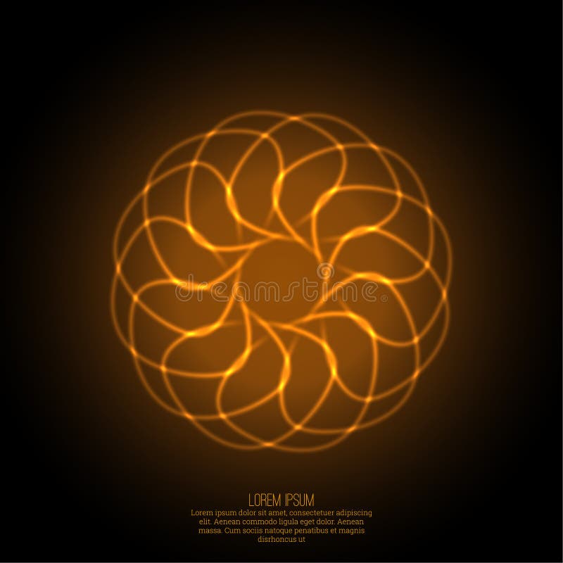 Abstract background with luminous fractal vector illustration