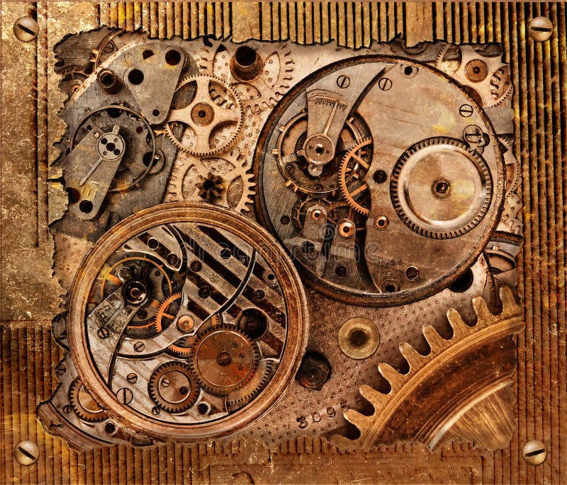 Abstract background with mechanism. stock photography