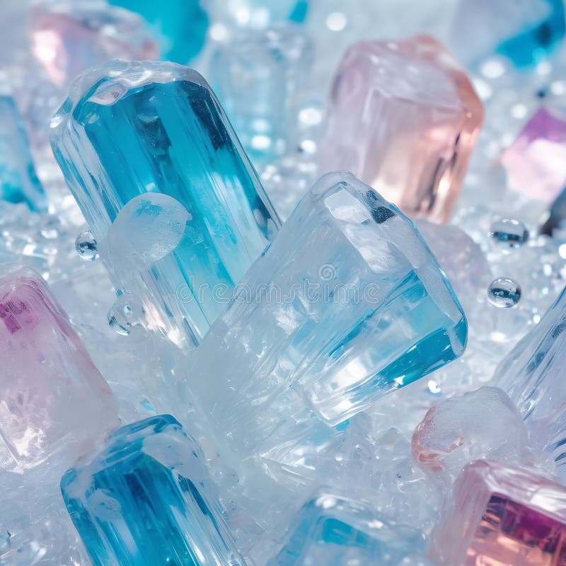 Abstract background of multi-colored crystals royalty free illustration