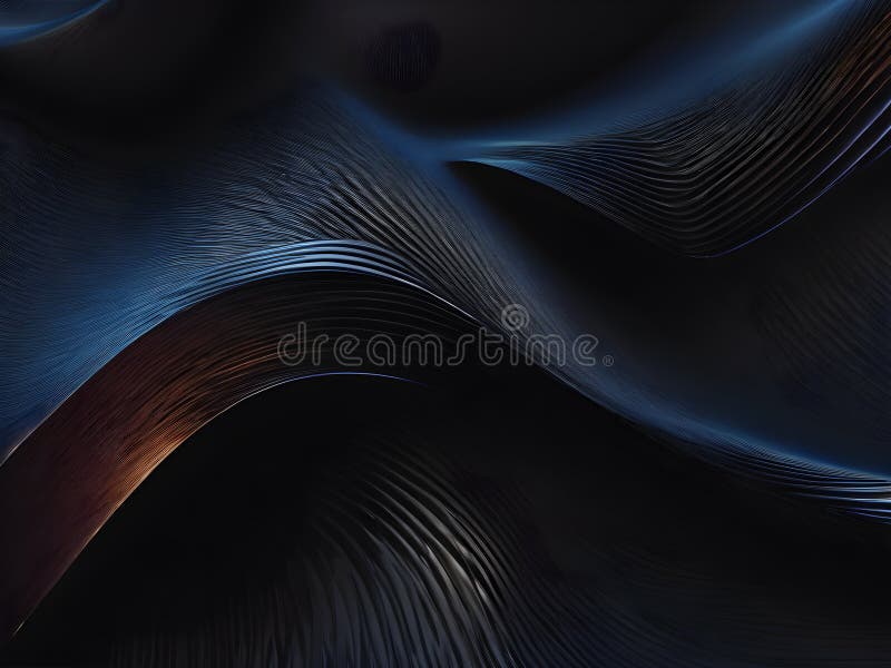 Abstract background multi-colored waves on a black background royalty free illustration