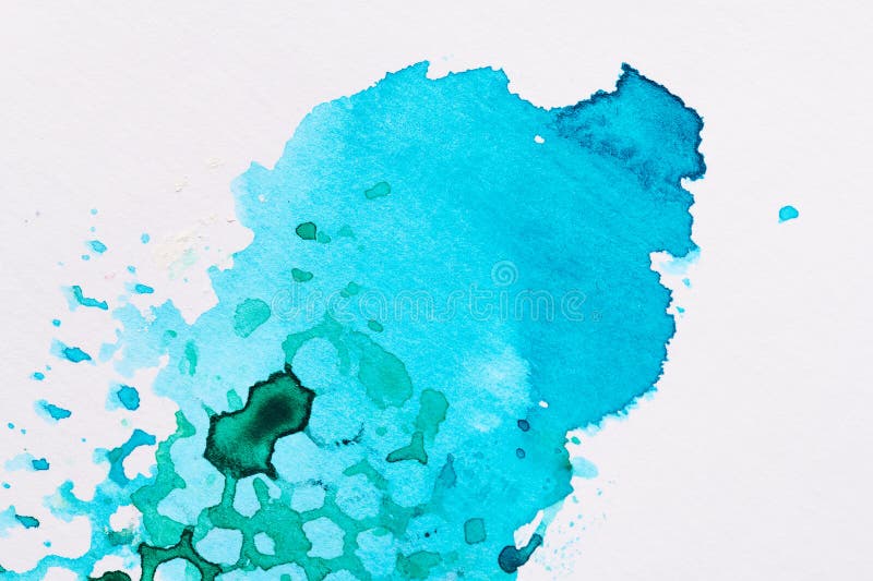 Abstract background, Multicolor paint blots and stains on white paper stock illustration