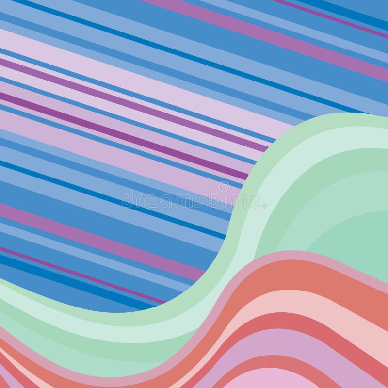 Abstract background with multicolored waves