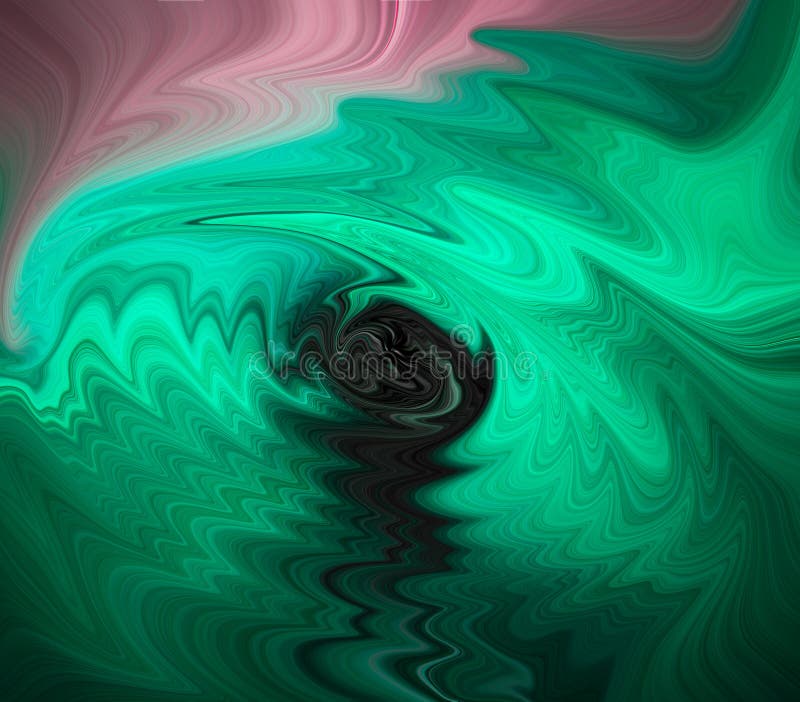 Abstract Background Oil on Water Effect , Green Stock Illustration