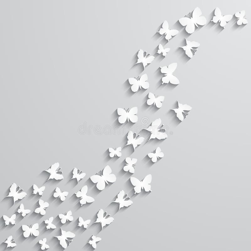 Abstract background with paper butterfly in the wave form.