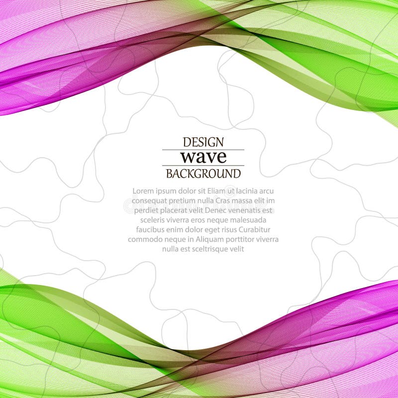Wavy horizontal lines on abstract background, transparent green-pink wave, design element royalty free stock photography