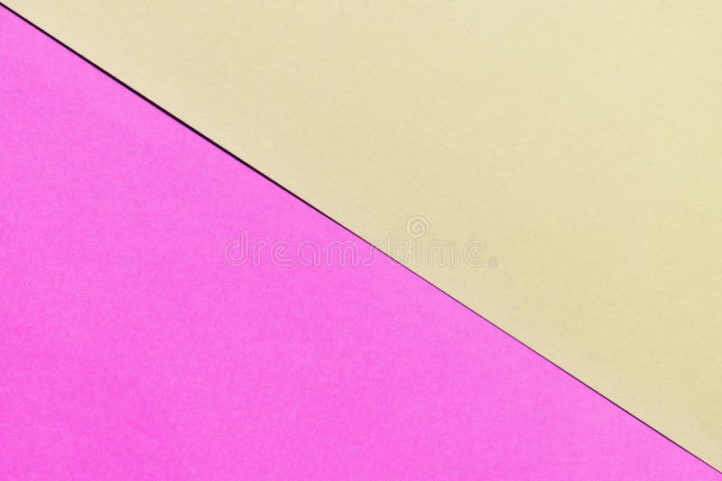 Abstract Background of Pink and Yellow Colored Paper. Two Colors with