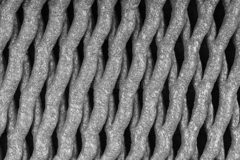 Abstract background of plastic mesh texture for fruit storage, black and white royalty free stock photography