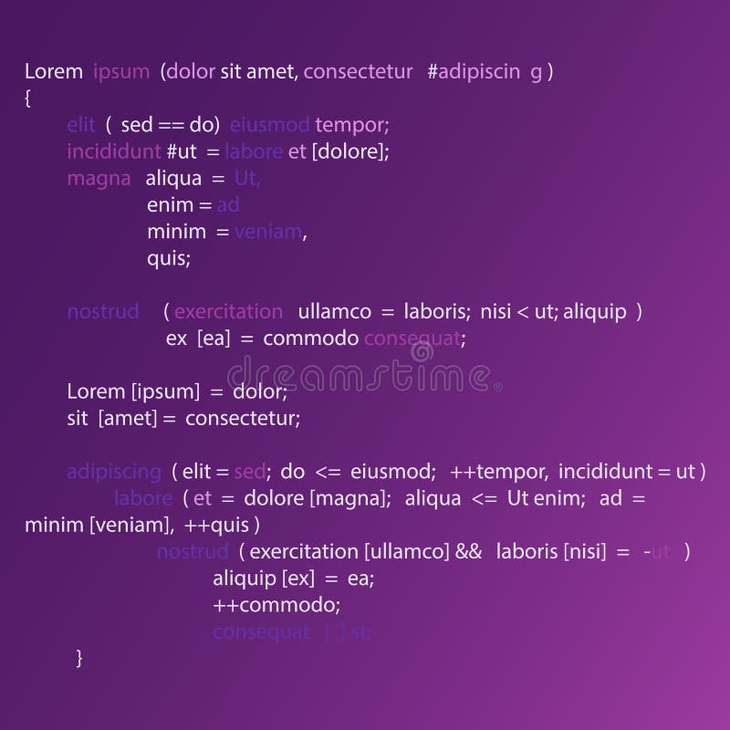 Abstract background with program code. Programming and coding technology background. vector illustration