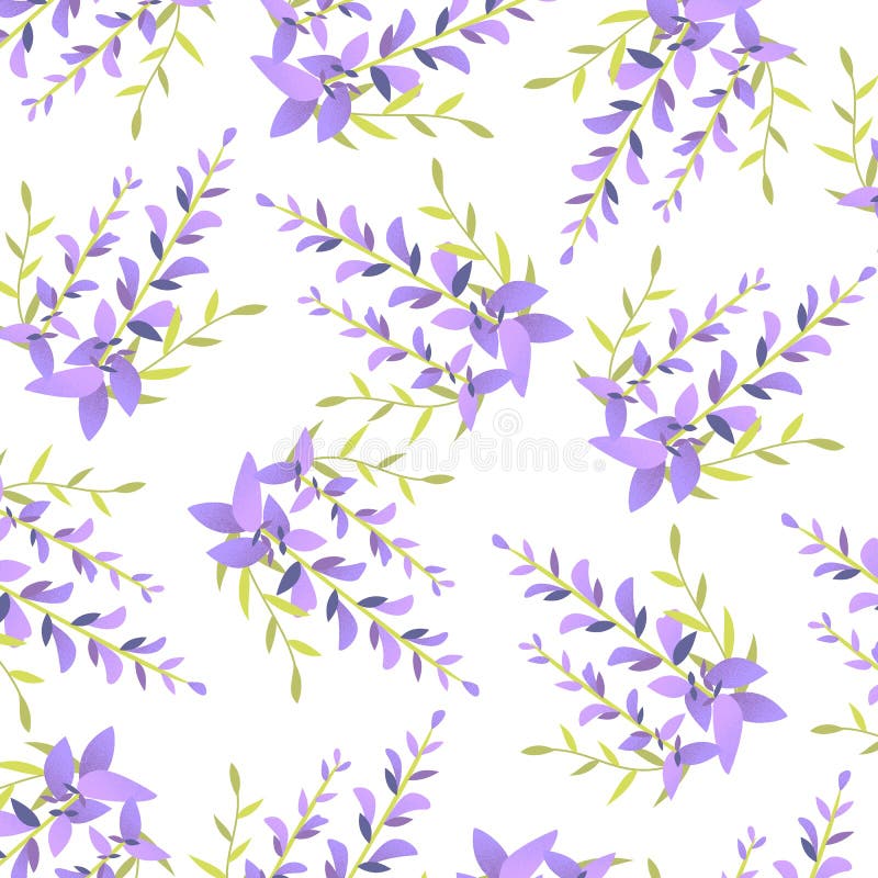 Abstract Background of Purple Flowers Stock Illustration Illustration