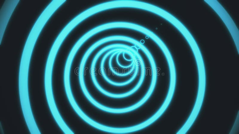 Abstract background with neon circles tunnel. 3d rendering animation of circles tunnel consisting of vivid purple lines vector illustration