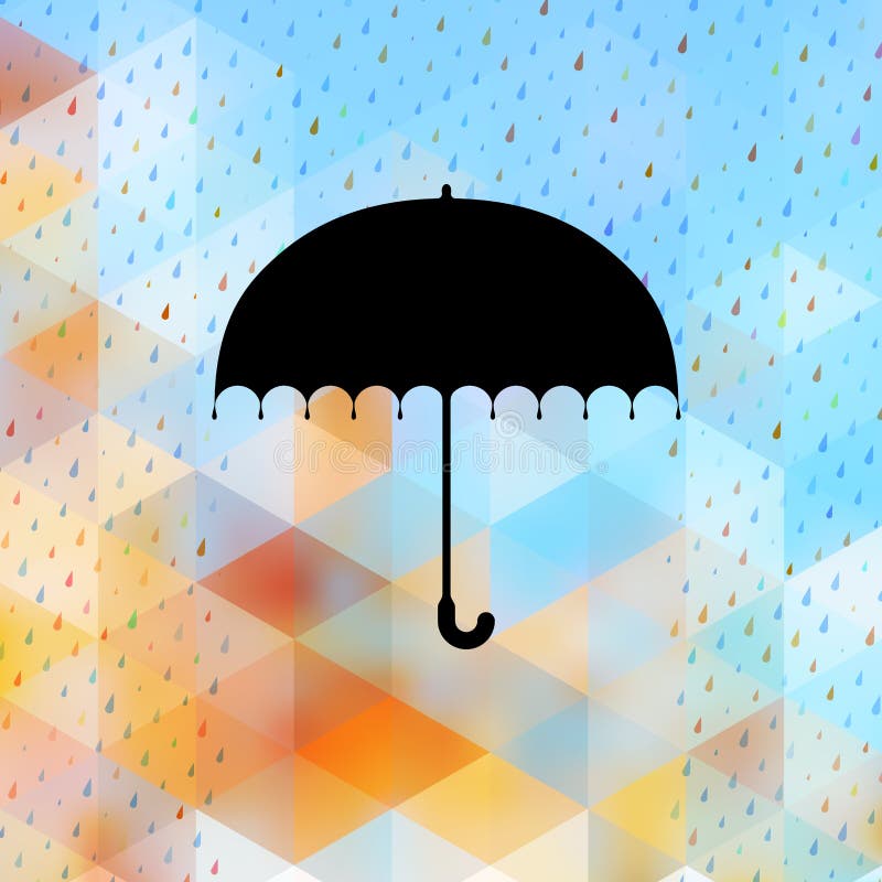 Retro Umbrella. Illustration Stock Vector - Illustration of umbrella ...
