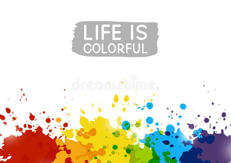 Abstract background with rainbow paint splashes vector illustration