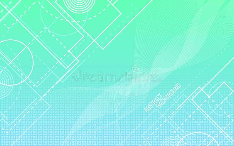Abstract background. Random white lines and shapes. Geometric backdrop. Trendy gradient background. Circles and waves royalty free illustration