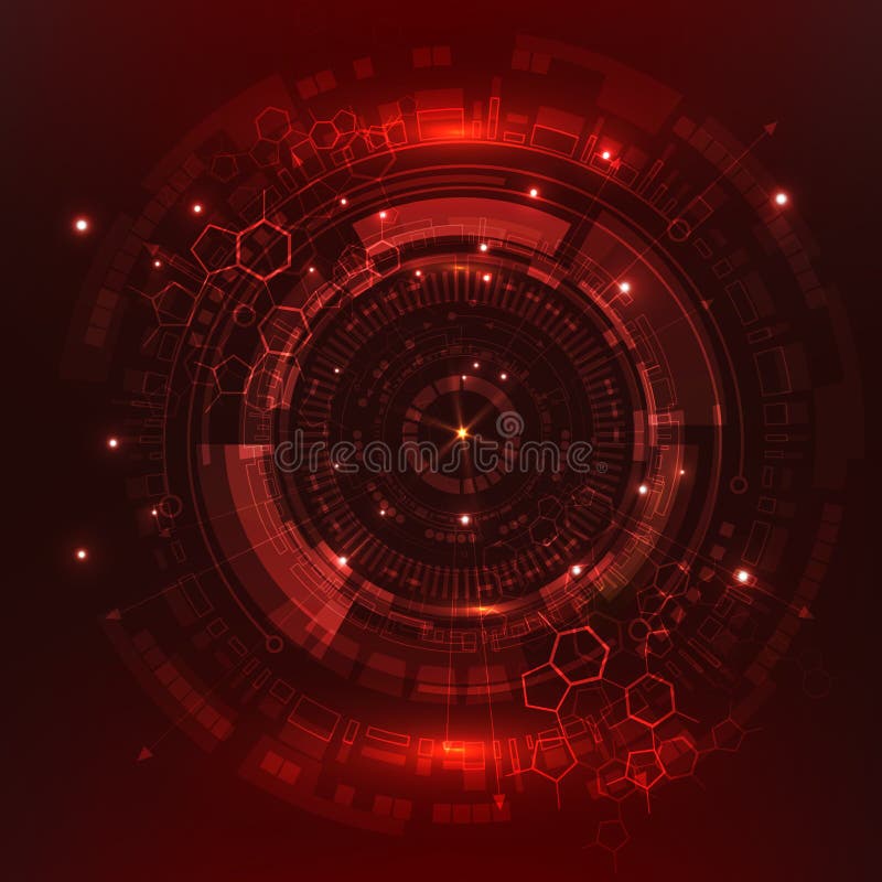Abstract background. Red Sci fi futuristic user interface royalty free illustration Abstract background. Red Sci fi futuristic user interface royalty free illustration