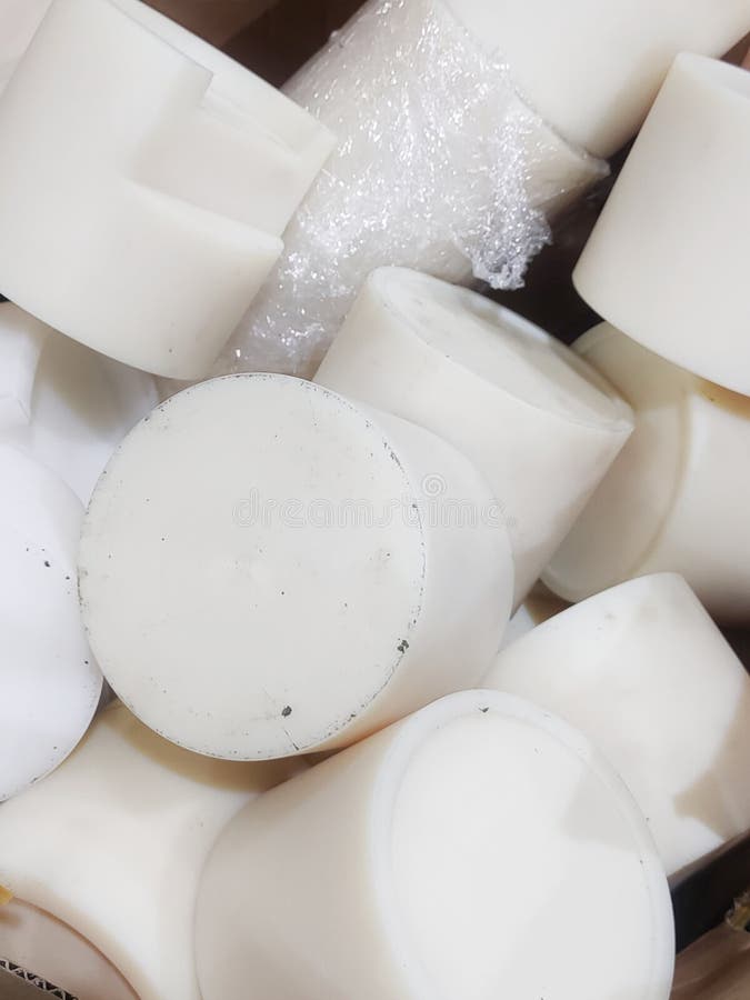 Abstract background of round blocks made of focused Teflon royalty free stock photography