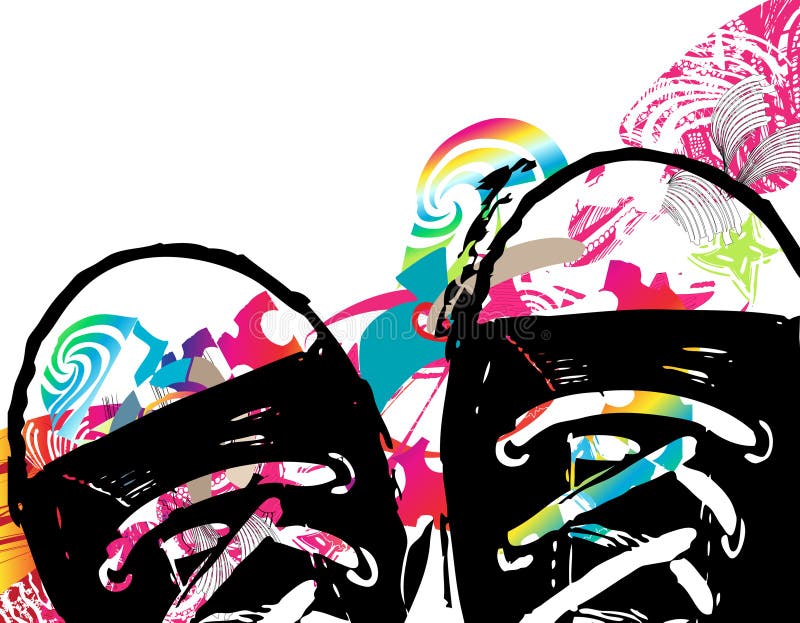 Abstract background with shoes