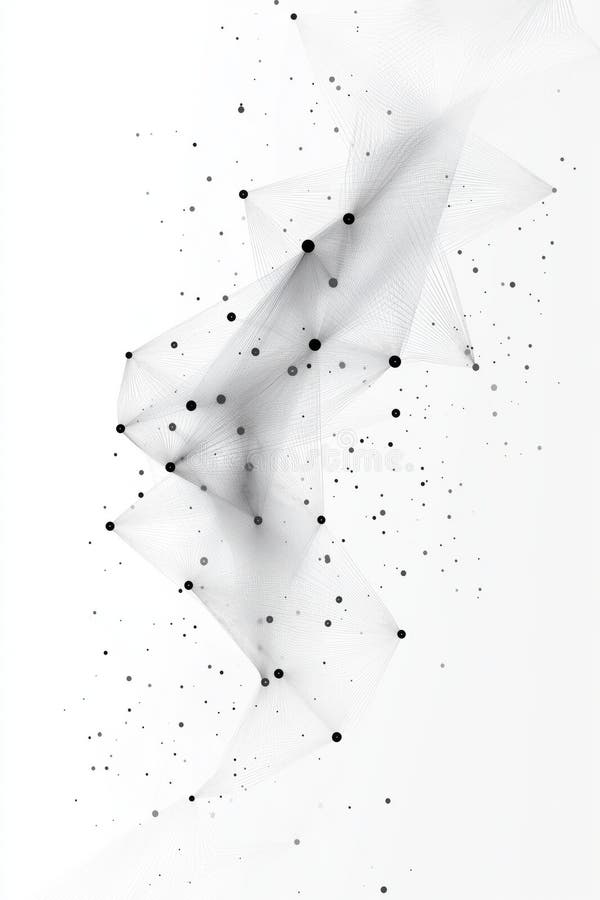 Abstract Background Showing a Complex Network Connecting Dots with Lines vector illustration