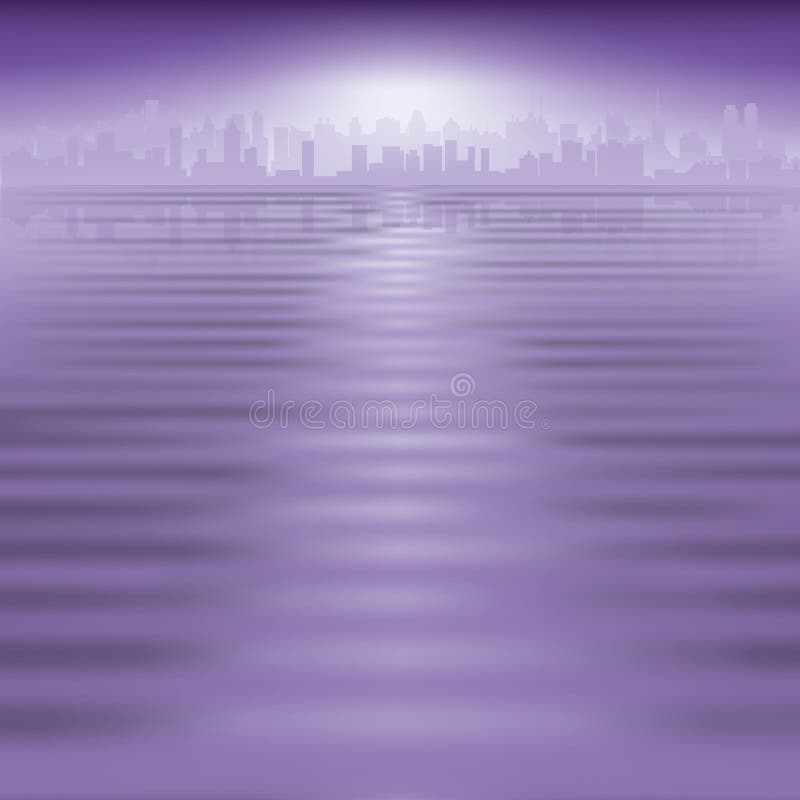 Abstract background with silhouette of city