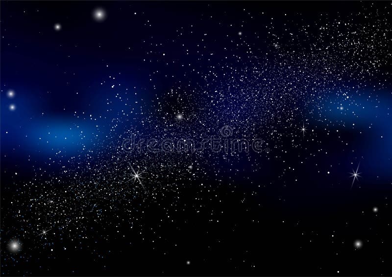 Abstract Background is a Space with Stars Stock Vector Illustration
