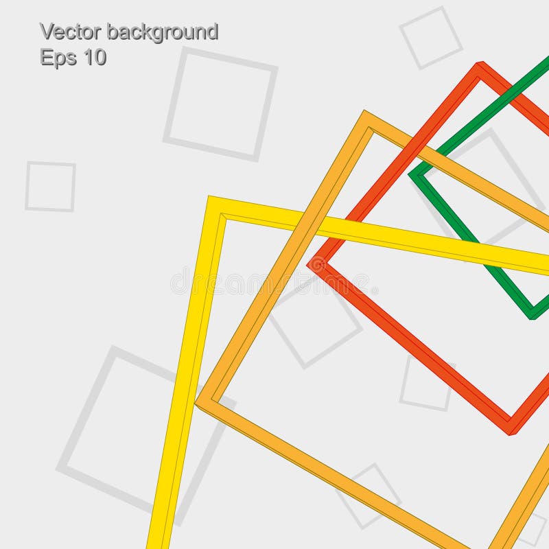 Abstract Background of Square Frames. Colorful. Stock Vector