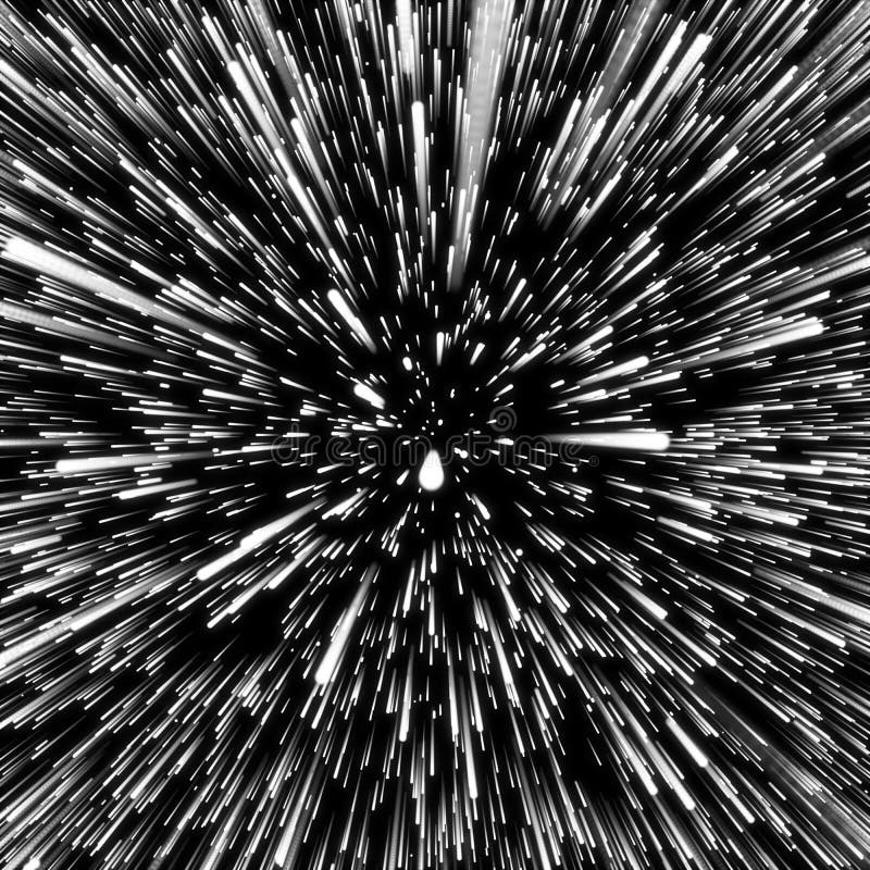 Abstract Background With Star Warp or Hyperspace. Abstract Exploding Effect. Hyperspace Travel. The Concept of Space