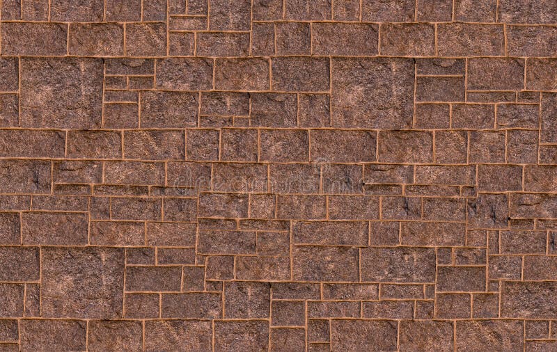 Abstract Background Stone Urban Rectangular Stone Wall Brown Yellow