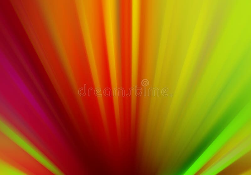 Abstract background with streaks of vibrant colors of lime green red yellow pink and purple in zoom  motion blur effec