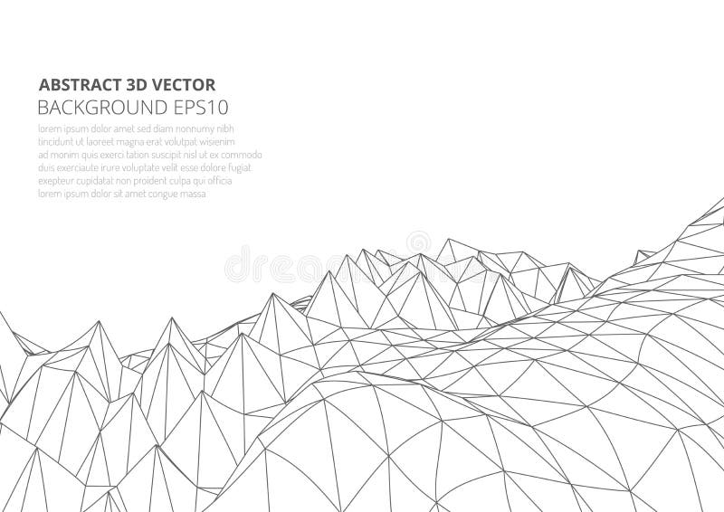 Abstract background in the style of low poly design. 3D landscape in virtual reality. royalty free illustration Abstract background in the style of low poly design. 3D landscape in virtual reality. royalty free illustration