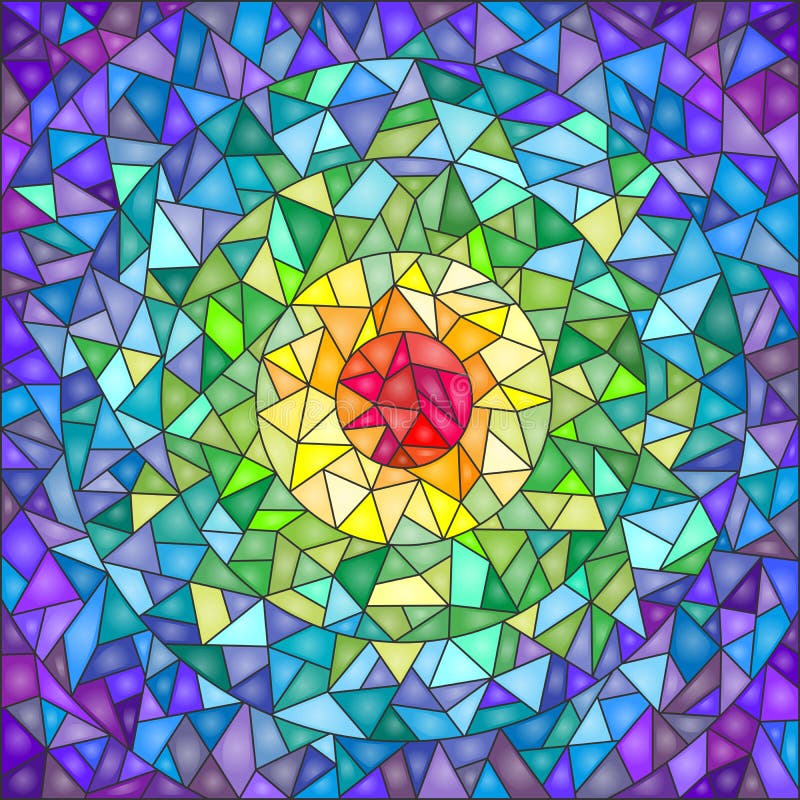 Abstract background in the style of stained glass, imitation glass cracked royalty free illustration