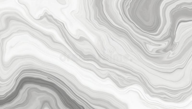 Abstract background with swirling gray, white marble texture. Fluid, flowing lines create elegant, smooth pattern. Minimalist stock illustration