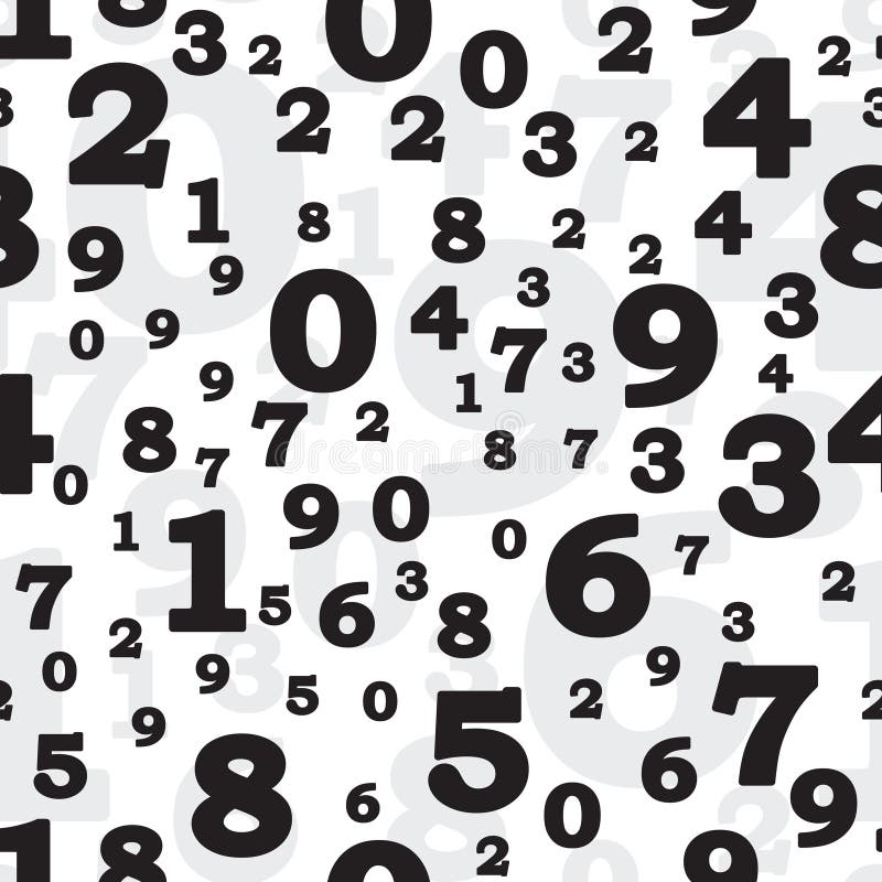 Abstract background with symbols of digits vector illustration