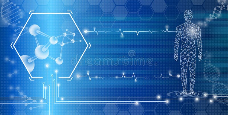 Abstract background technology concept in blue light stock illustration Abstract background technology concept in blue light stock illustration